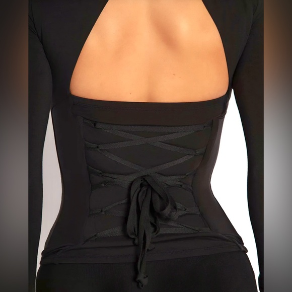 TA3 Sweetie Long Sleeve Top, Size M, Color Black - Picture 6 of 9